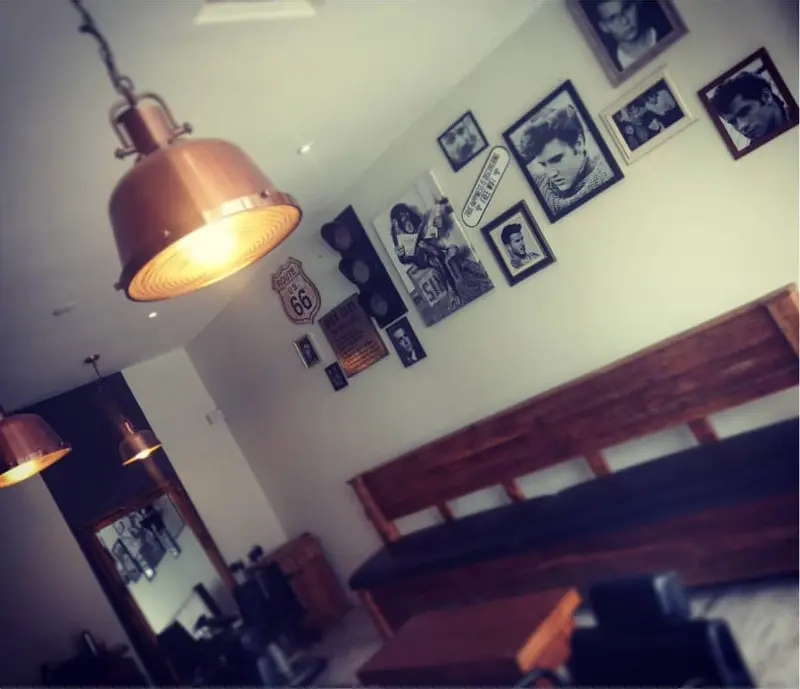 Barber waiting bench